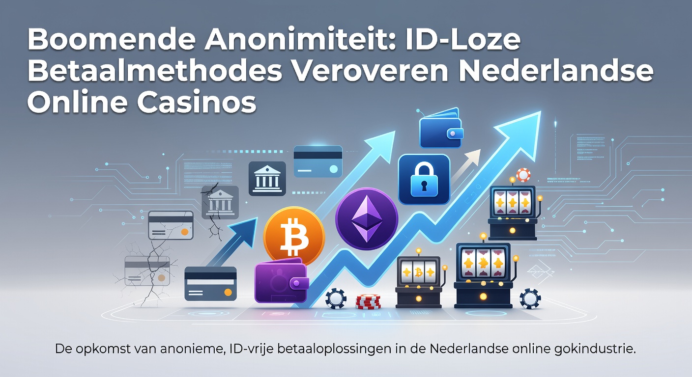 Grafiek die de explosieve groei laat zien van ID-loze stortingen in Nederlandse online casinos, met pieken in crypto-gebruik vanaf 2024