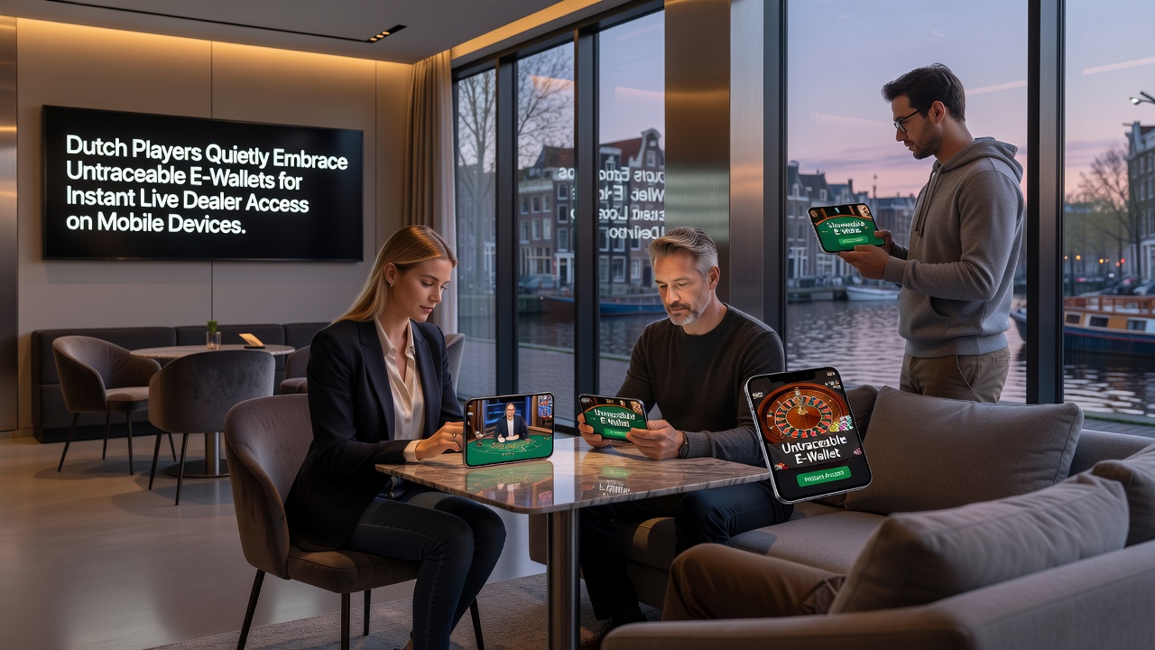 Mobiele interface met e-wallet betaling voor live dealer spellen in Nederland
