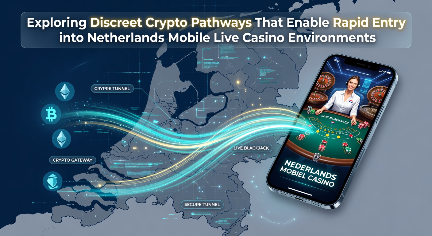 Illustratie van cryptotransacties die toegang geven tot mobiele live casino's in Nederland