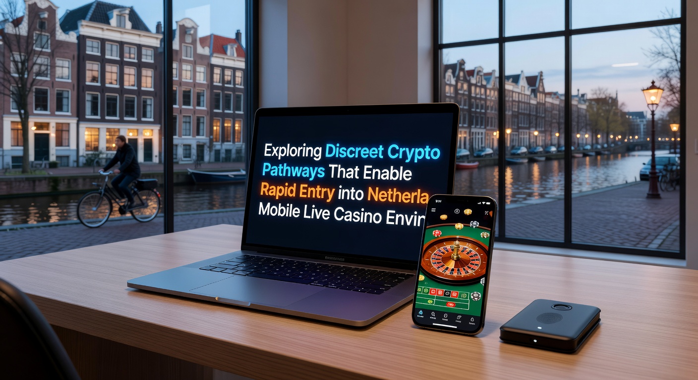Weergave van een smartphone met crypto wallet en live casino interface