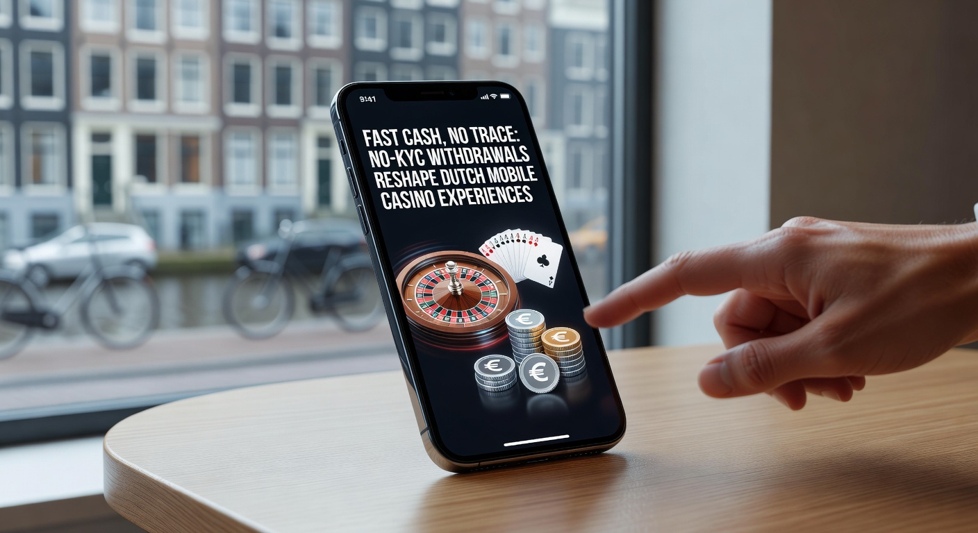 Grafiek met stijgende lijnen van no-KYC transacties in Nederland, met mobiele casino icons en euro tekens