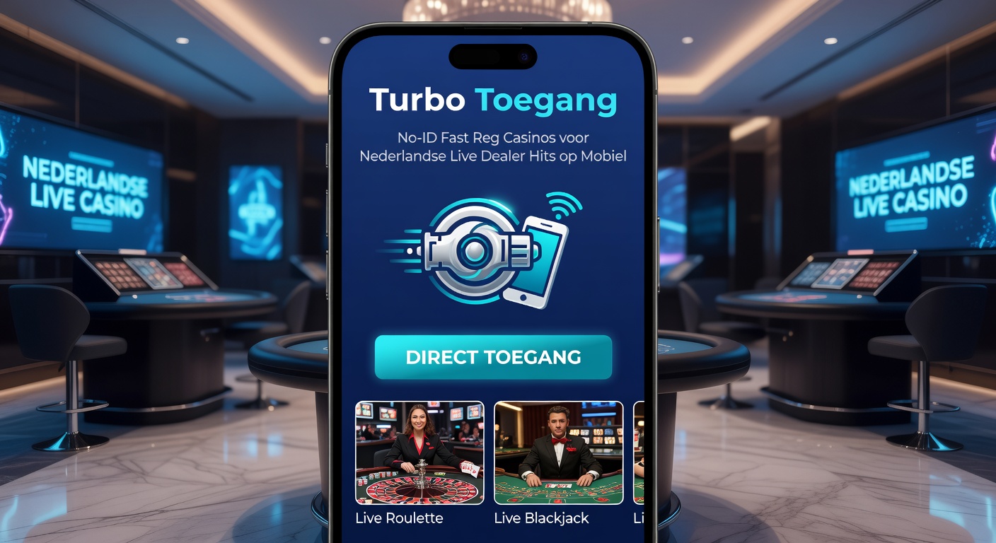 Close-up van een live roulette wiel op een mobiel apparaat in een no-ID casino, met turbo-registratie overlay en Nederlandse vlaggetjes bij beschikbare tafels